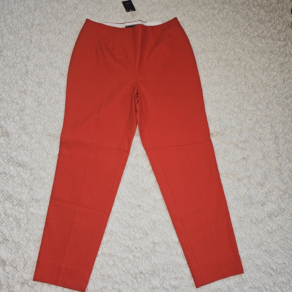 NWT Lands' End Mid-Rise Bi-Stretch Cropped Capri Pants Orange Size 4 - Picture 2 of 9